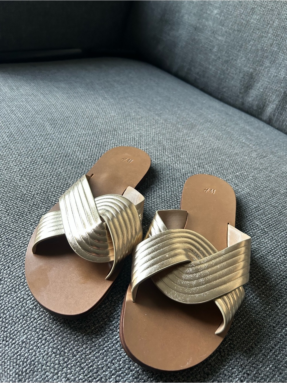 H&M Metallic Bronze Flat Sandals

(H&M size 38= 7.5 women’s size)
